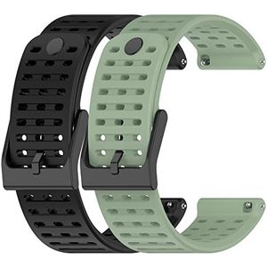 Chofit Suunto 9 Peak Pro/Vertical zachte siliconen reservearmband met luchtgat, 2 stuks