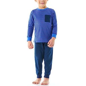 Schiesser Schlafanzug Lang Pijama set voor jongens, Donkerblauw_180006
