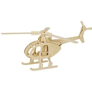 Marabu 03170000003 Kids 3D houten puzzel helikopter 32 delen ca. 26 x 13 cm, bruin