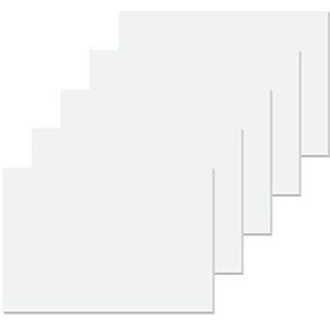 SIGEL SY510 set van 5 bureauonderleggers, papierblok/tekenblok, A2 (59,5 x 41 cm), effen, wit, 5 x 50 vellen