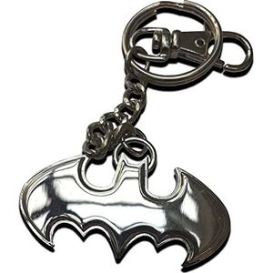 The Noble Collection DC Comics Batman Shaped Logo Sleutelhanger In Roestvrij Staal - 3 in (8,5 cm) Batman Sigil Film Set Movie Props Geschenken Merchandise