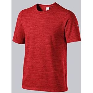 BP 1714-235-81-XL uniseks T-shirt Space-Dye stof 1/2 mouw ronde hals 170 g/m2 stretch stofmix roomrood XL