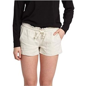 Roxy Oceanside damesshort met elastische tailleband en zonder jeans, Beige - Steen