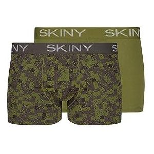 SKINY Bayleaf Check Selection 086487 Lot de 2 boxers en coton pour homme Taille XL, Bayleaf Check Selection, XL