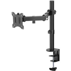 Goobay 58528 Single Flex Monitorhouder voor 17 inch tot 32 inch (43-81 cm) monitorarm, draaibaar, kantelbaar, VESA 75 & 100 mm monitormontage, maximale belasting 8 kg