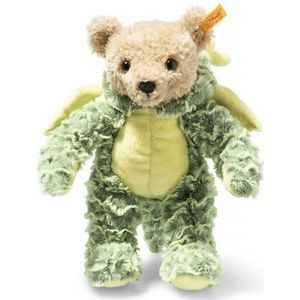 Steiff 113284 - teddybeer met capuchon, draak, 27 cm, groen