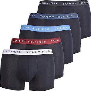 Tommy Hilfiger 5p Wb Trunk herenshirt, wit/rood/indigo/blauw/marineblauw