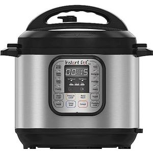 Instant Pot Duo 7-in-1-snelkookpan, multifunctionele snelkookpan, rijstkoker, pan, yoghurtmaker, stoompan en voedselwarmer, roestvrij staal, 5,7 l