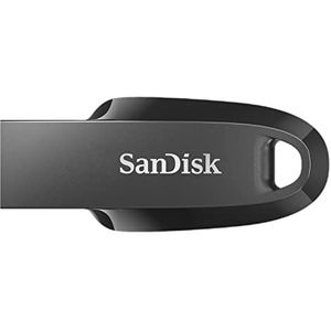 SanDisk USB 3.2 Ultra Curve 64 GB, hasta 100 MB/s, kleur zwart