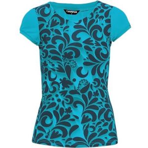 KARPOS Loma Print W Jersey T-Shirt Femme, Blue Atoll/Sky Captain, L