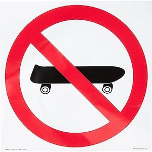 Panneau d'interdiction de skateboard P924 – 200 x 200 mm – S20