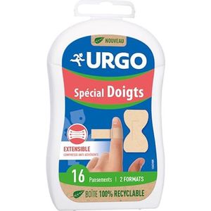Urgo - Pansements Spécial Doigts - Suit les mouvements - Résiste à l'eau - 16 pansement 2 formats