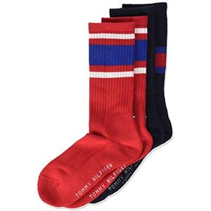 Tommy Hilfiger Th Kids Flag 2p Sokken voor jongens (2 stuks), Marineblauw