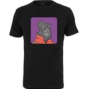 Mister Tee Heren Bored Gorilla Multi Tee Black L T-Shirt maat L, Zwart, L, SCHWARZ