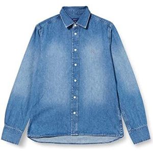 GANT jongenshemd, middelblauw, 158, middenblauw