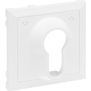 LEGRAND, SEANO Afdekking voor sleutelrolgordijn knop met halve cilinder DIN, kleur: ultra wit, 765134