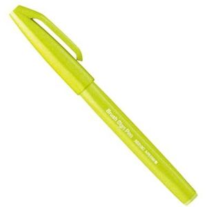 Pentel Sign Pen SES15C-12 penseelstift, viltpunt, penseelpunt 1 lichtgroen