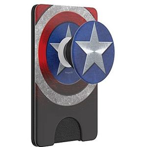 PopSockets: Marvel-telefoonportemonnee met uittrekbare handgreep, telefoonkaarthouder, compatibel met draadloos opladen, Marvel Captain America