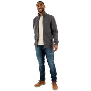 Tommy Jeans TJM REG Fleece ZIP THRU EXT DM0DM20340 Zip Sweatshirt, Grijs (Washed Black), L, Grijs (Washed Black), L, Grijs (Wash Black)