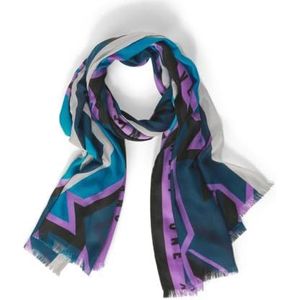 Street One Comfortabele lange sjaal met print voor dames, Lupine lila