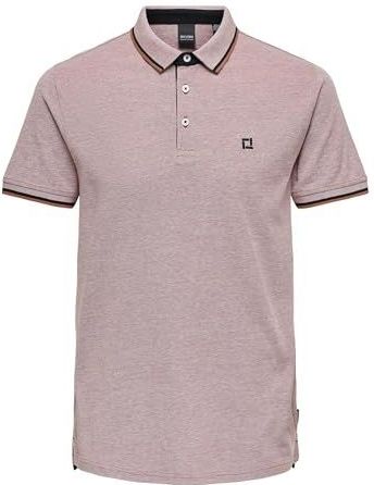ONLY & SONS Onsfletcher Slim Ss Polo Noos Poloshirt voor heren, koperbruin. Details: gemengd