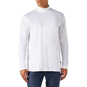 Trigema opstaande kraag heren t-shirt, Wit (Weiss 001)