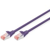 DIGITUS LAN-kabel Cat 6-2 m - RJ45 netwerkkabel - S/FTP afgeschermd - compatibel met Cat 6A & Cat 7 - violet