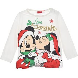 Minnie Mouse T-shirt, lange mouwen, voor baby's, meisjes, Wit.
