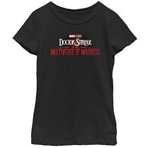 Marvel Dr. Strange in the Multiverse of Madness Doctor Strange Logo Rendered Girls T-shirt met korte mouwen, zwart, XL, zwart.