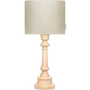 Lamps & Company Nachtlampje voor kinderen, crèmekleurig, tafellamp wit van fluweel, ideaal voor kinderkamer, meisjes, tieners en babykamer, geschikt als bureaulamp, hoogte 55 cm