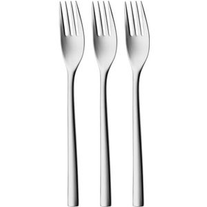 Silit Trend Lot de 3 fourchettes de table en acier inoxydable poli, durables, résistantes aux rayures, passent au lave-vaisselle 21 cm