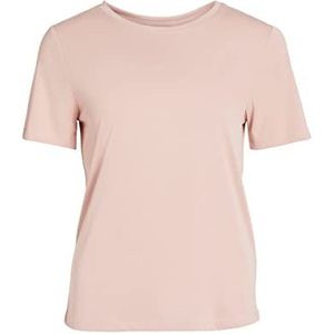 Vila Vimodala O-Neck S/S Top/Su-Noos Dames T-shirt, Misty Pink, L, Misty Rose