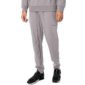 Armani Exchange Casual fleece broek met Lines-logo voor heren, grijs.