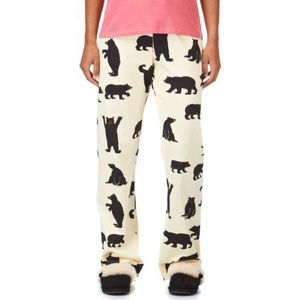 Hatley PJ Pants-Black Bears on Natural Pyjamabroek voor dames, pyjama, beer, zwart op natuur, M, Capribroek, voor dames, beer, zwart op natuur