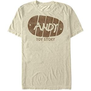 Disney Heren Toy Story Andy Boot Graphic T-shirt, Cream, Crème