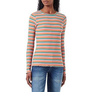ICHI Ihheli Ls T-shirt dames, 201426/Ash roze Multi Stripe, XL, 201426/Ash roze Multi Stripe