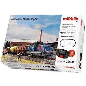 Märklin 29468 - Digitale starterset Zweden goederentrein Epoche 6, trein H0 modelbouw, veel geluidsfuncties, met beweegbare rails station C, 49,9 x 3,5 x 5 cm