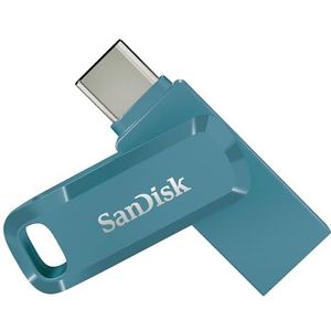 SanDisk 256 GB Ultra Dual Drive Go, USB Type-C stick met omkeerbare USB Type-C en USB Type-A aansluitingen, tot 400 MB/s, voor smartphones, tablets, Mac en pc, Navagio Bay