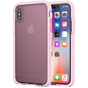 Tech21 Evo Check beschermhoes voor Apple iPhone X (5,8 inch), roze/wit