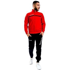 Givova Trainingspak met Full Zip One Full Zip Unisex Kinderen, Rood/Zwart