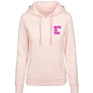 Mister Tee Waiting for Friday hoodie voor dames, roze, L, Roze
