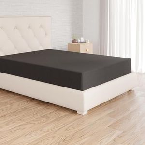 Amazon Basics Microvezel, passend laken, zwart, 140 x 200 x 30 cm
