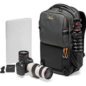 Lowepro Fastpack BP 250 AW III camerarugzak, cameratas, fotorugzak voor spiegelloze en DSLR-camera's zoals Nikon D850, 300D, met toegang via QuickDoor, vak voor 13-inch laptop, ripstop, grijs