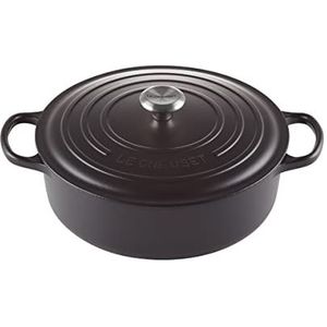 Le Creuset Signature, ronde braadpan van geëmailleerd gietijzer, Ø 30 cm, 6,2 l, mat zwart, 21179300000430