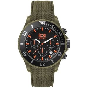 Ice-Watch - ICE Chrono Khaki oranje - Groen herenhorloge met siliconen armband - Chrono - 020884 (Large), Groen, riem