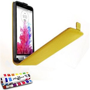 Muzzano Beschermhoesje voor LG G3 S (LG G3 Mini), geel + stylus en reinigingsdoekje van Muzzano® - ultieme bescherming voor LG G3 S (LG G3 Mini)