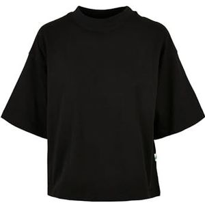 Urban Classics Dames T-shirt van puur biologisch katoen, oversized bovendeel voor vrouwen, dames Organic Heavy Tee, verkrijgbaar in vele kleuren, maten XS - 5XL, zwart.