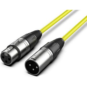 Audibax XLR Macho A XLR bus - lengte 10 meter - hoge signaaloverdracht OFC aansluitingen - PVC-coating - maximale isolatie - diameter 6 mm - kleur geel