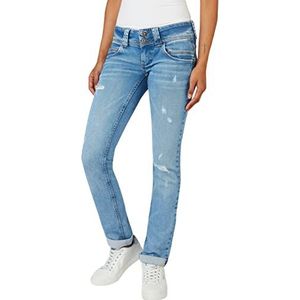 Pepe Jeans Venus Jeans voor dames, denim MT5, 25 W/34 L, denim-MT5