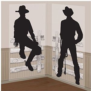 Amscan 670724 Cowboy Silhoutte Scène, 2-delig